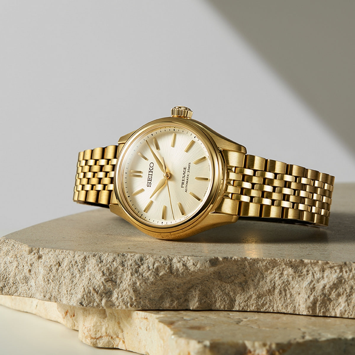 Seiko Presage Classic 36mm YGP Braclelet Ivory Dial SPB524J1