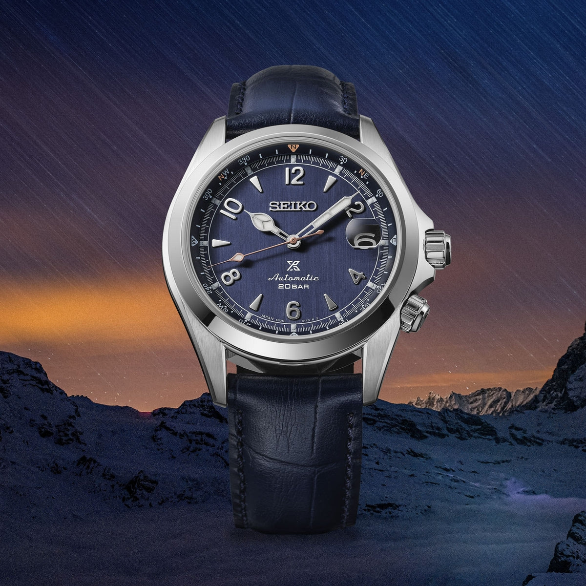 Gents Seiko Prospex Alpinist Night Sky Euro Exclusive Limited Edition Blue Strap Blue Dial - SPB531J1