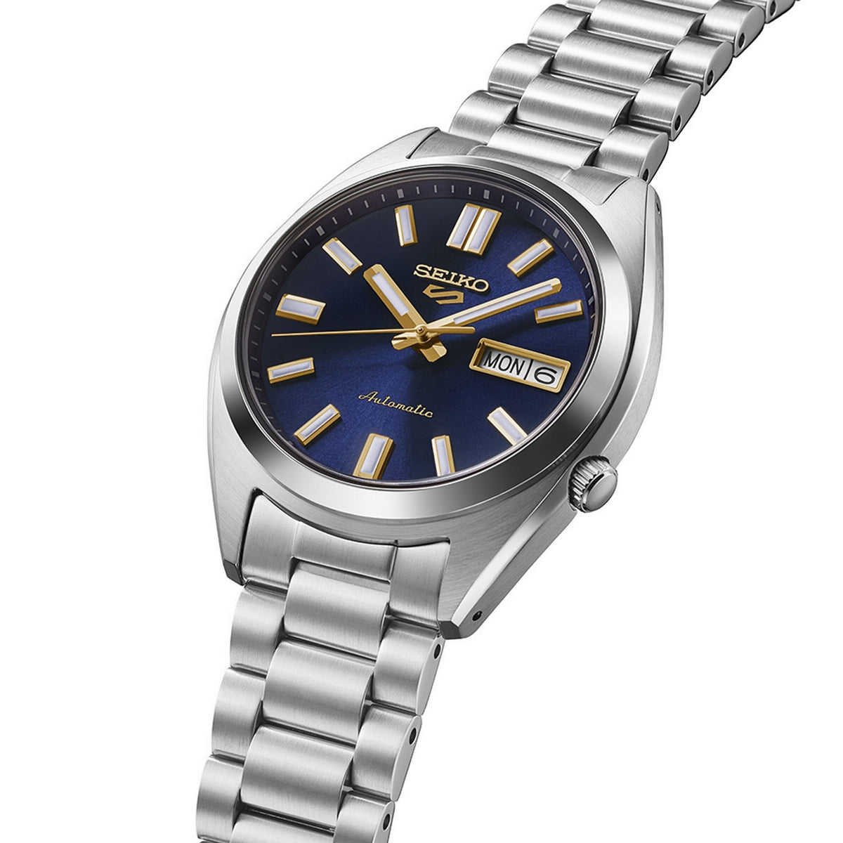 Gents Seiko 5 SNXS Auto Day Date Steel Blue Dial 37.4mm - SRPL55K1