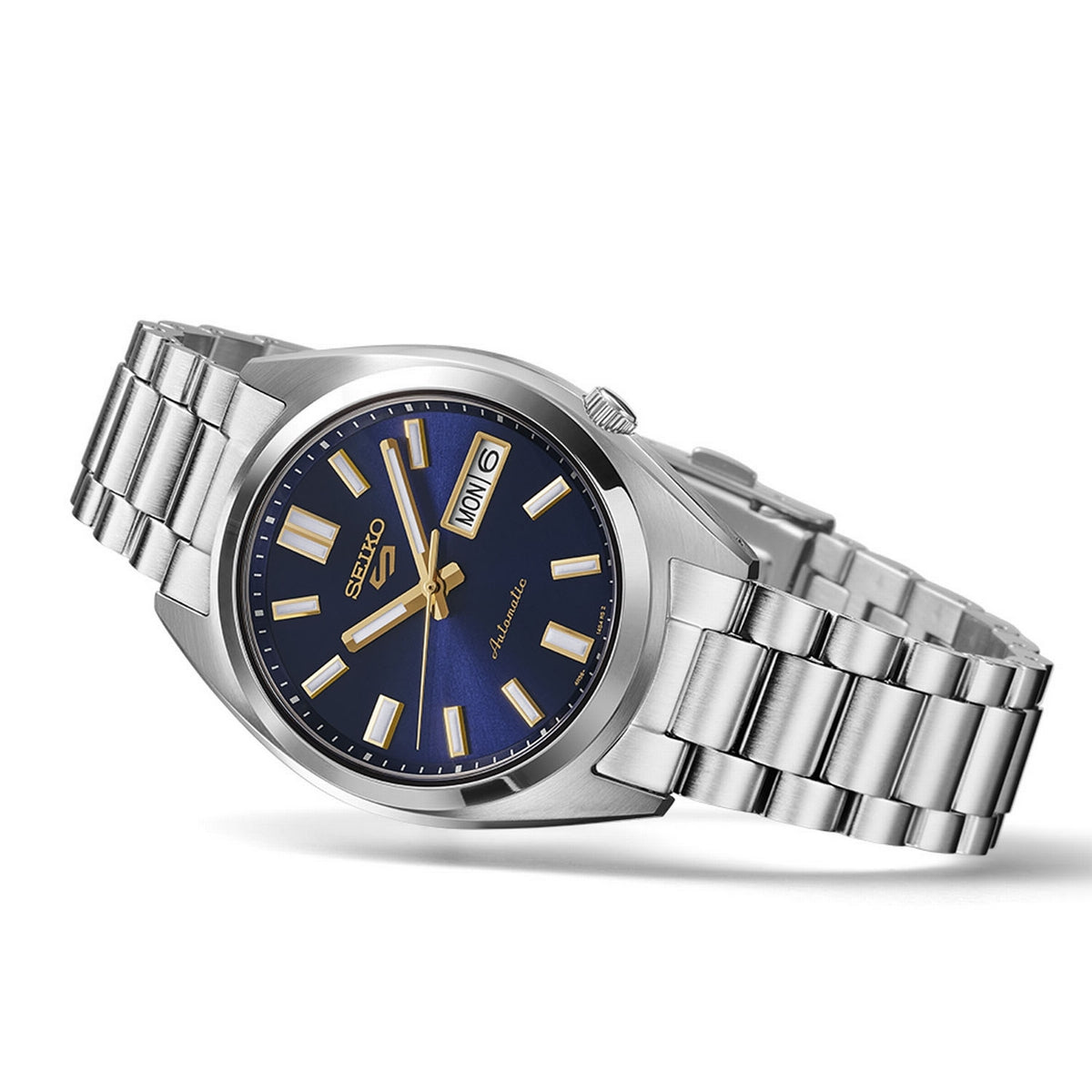 Gents Seiko 5 SNXS Auto Day Date Steel Blue Dial 37.4mm - SRPL55K1