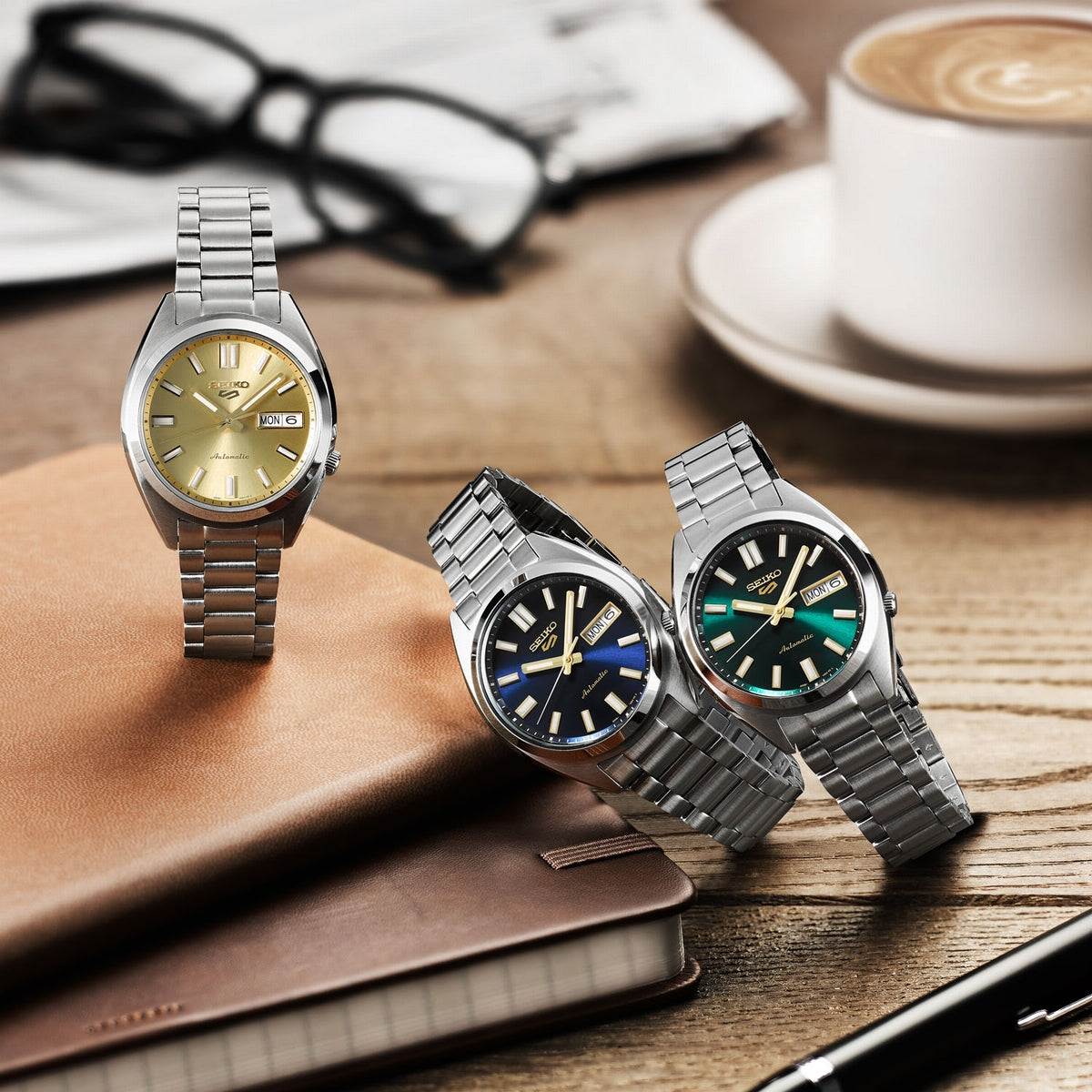 Gents Seiko 5 SNXS Auto Day Date Steel Blue Dial 37.4mm - SRPL55K1
