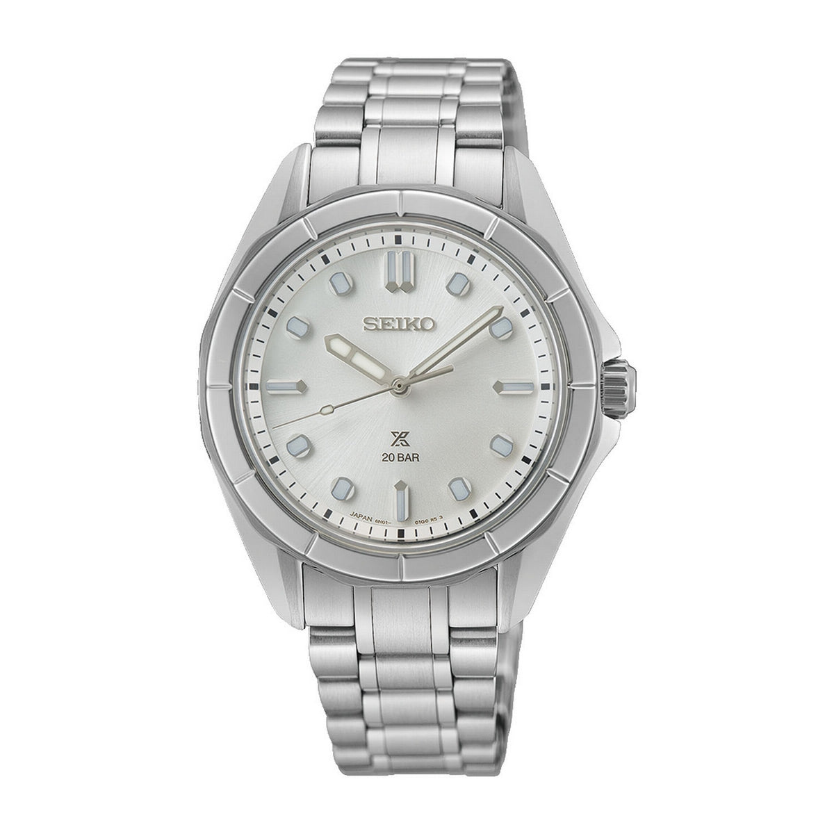 Ladies Seiko Prospex 34mm Qtz Steel Silver Dial - SUR595J1