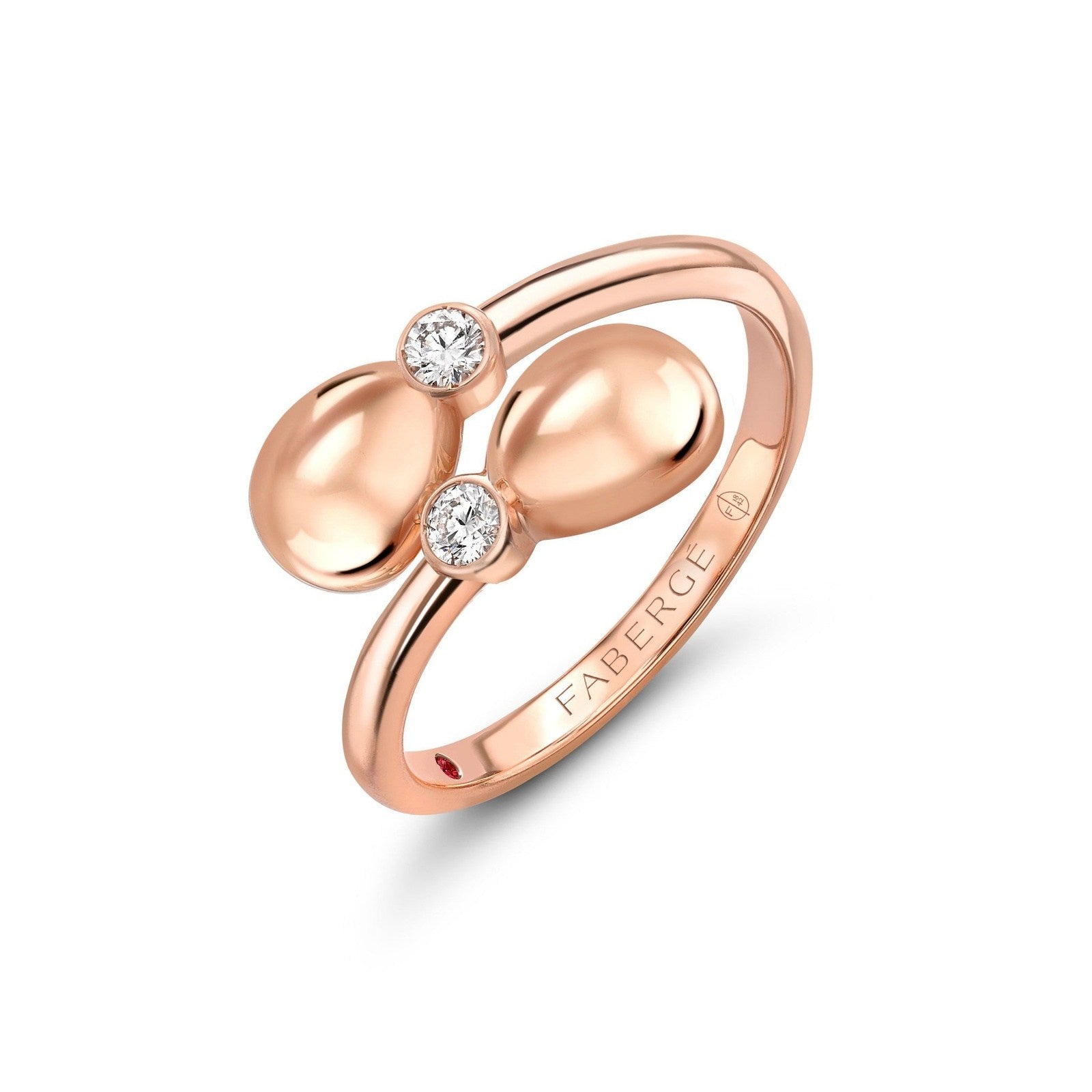Faberge Essence Rose Gold Crossover Ring - 1120RG2076