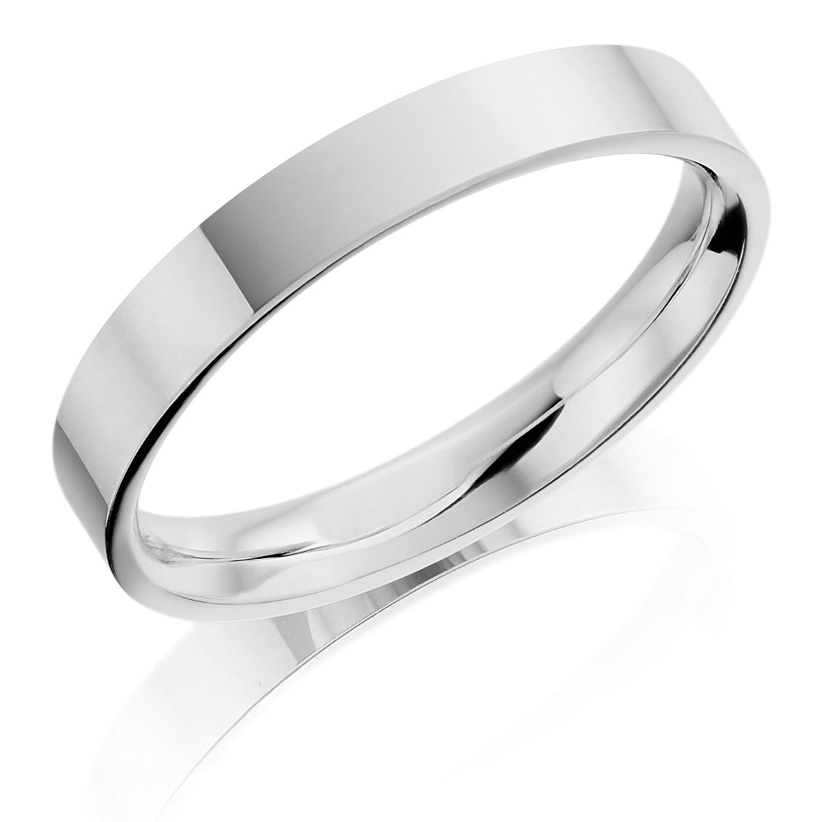 Ladies 18ct White Gold 3mm Wedding Ring