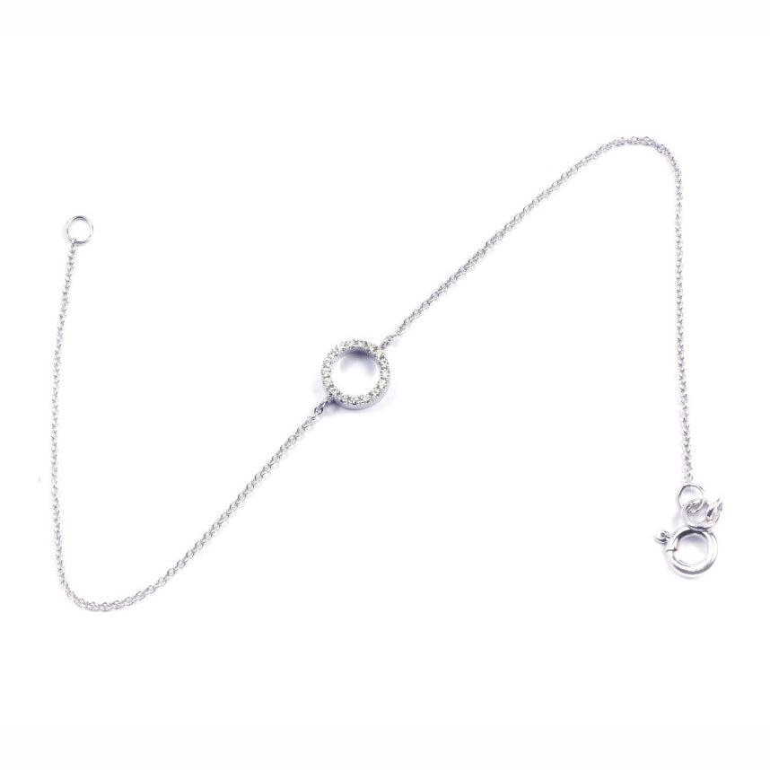 18ct White Gold Happy Bracelet