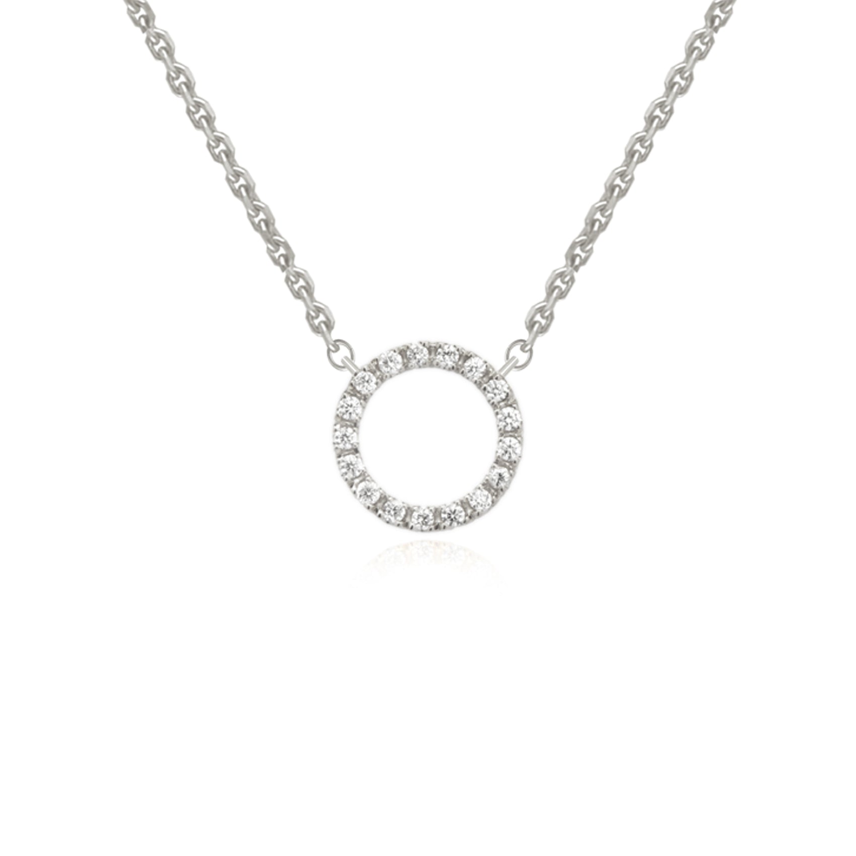 18ct White Gold Happy Pendant