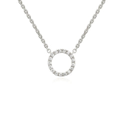 18ct White Gold Happy Pendant