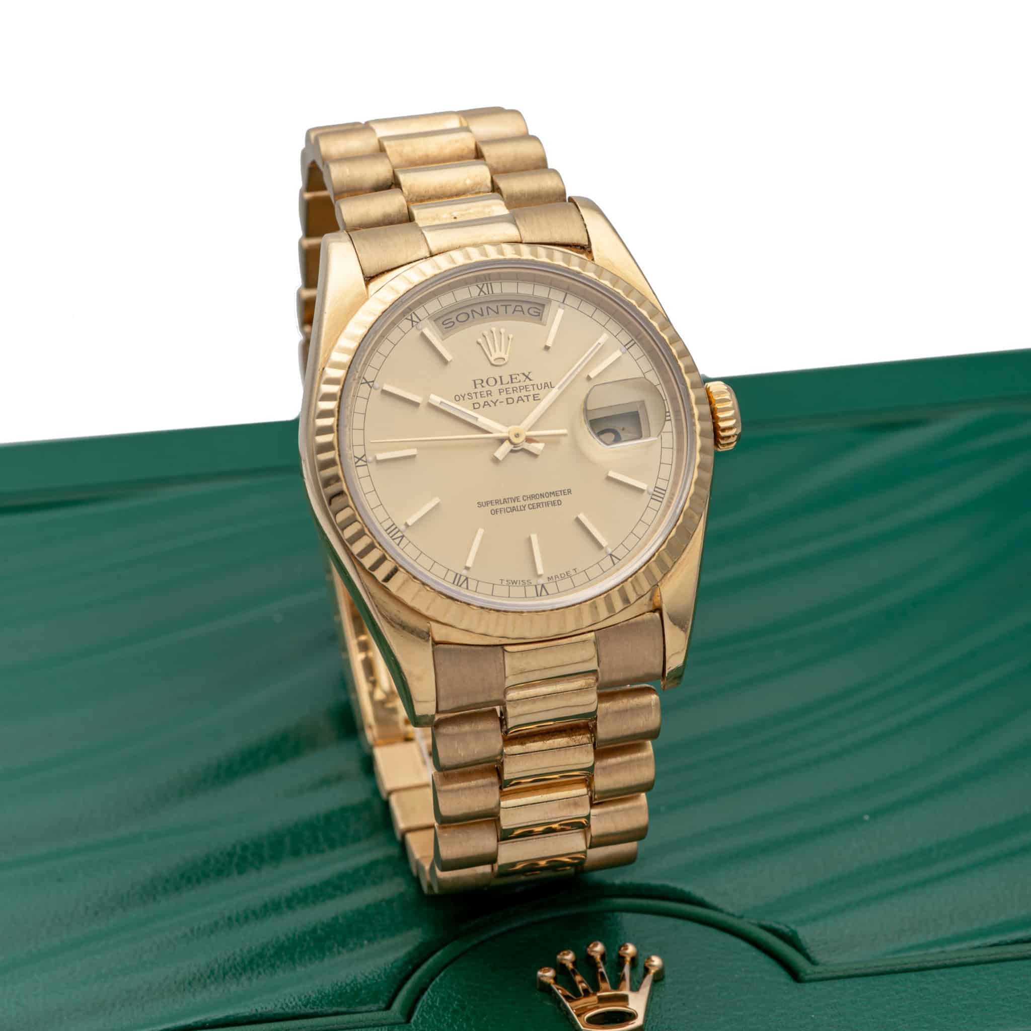 1992 Rolex Day-Date 18ct Gold Ref 18238 - Hartmanns
