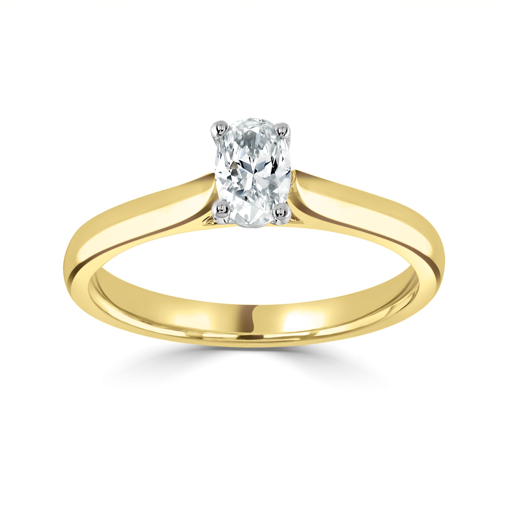 Platinum Lab Grown Diamond Oval Solitaire weighing 0.92ct