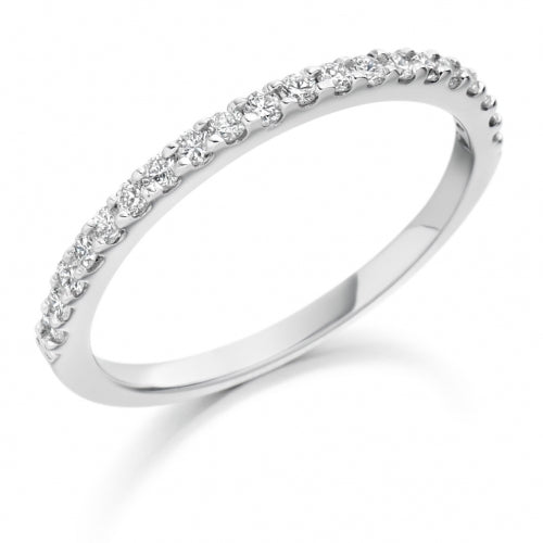 Ladies 18ct White Gold Diamond Wedding Ring