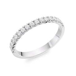 Ladies Platimun Diamond Half Hoop Ring