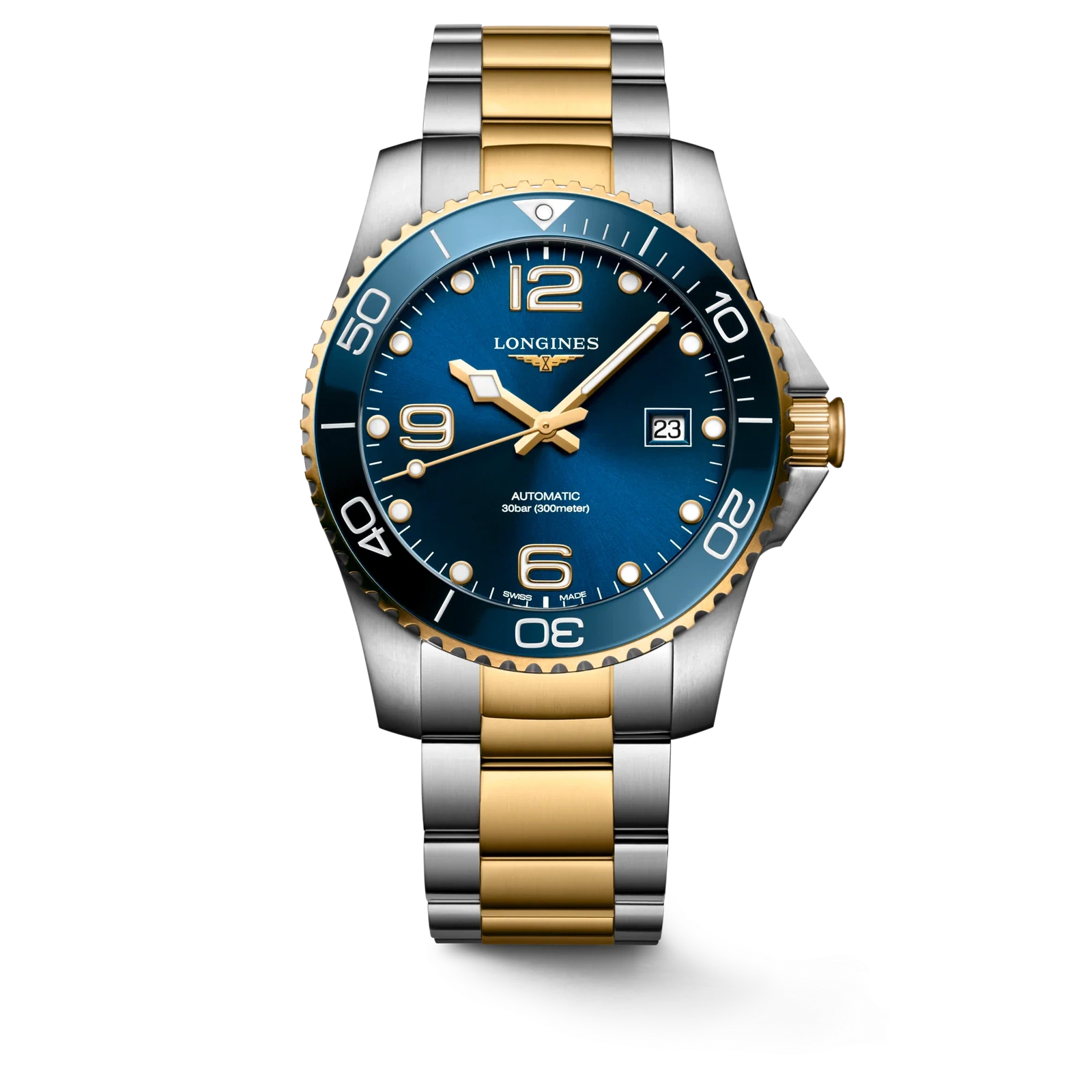 Men's Longines Stainless Steel and Ceramic Hydroconquest - L3.781.3.96.7
