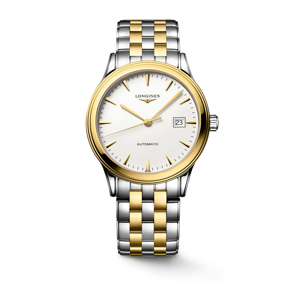 Men&#39;s Longines Stainless Steel and yellow PVD coating Flagship - L4.984.3.22.7