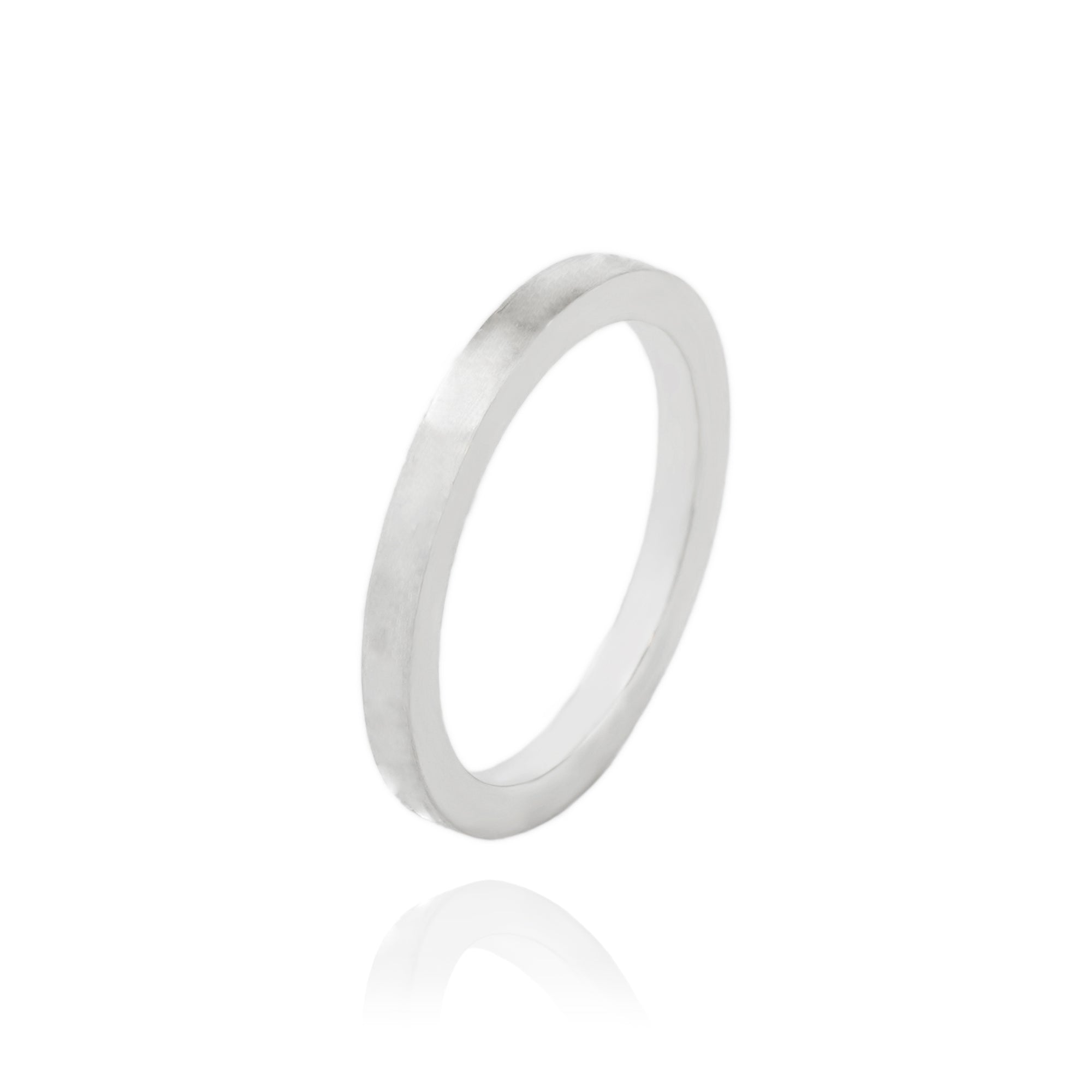 18ct White Gold Plain Wedding Band