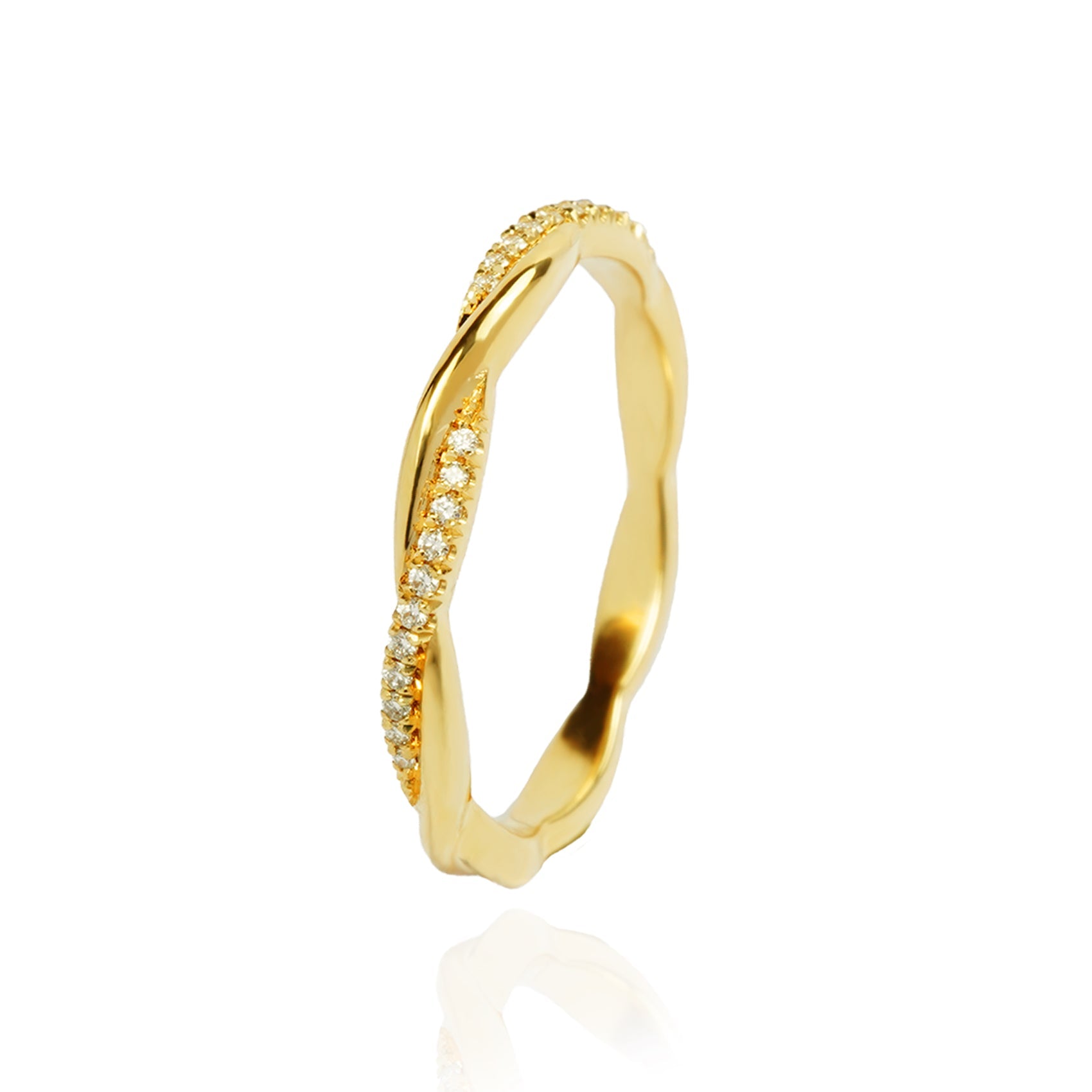 18ct Yellow Gold Entwined Ring