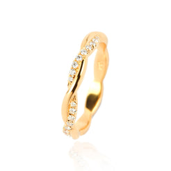 18ct Rose Gold Entwined Ring