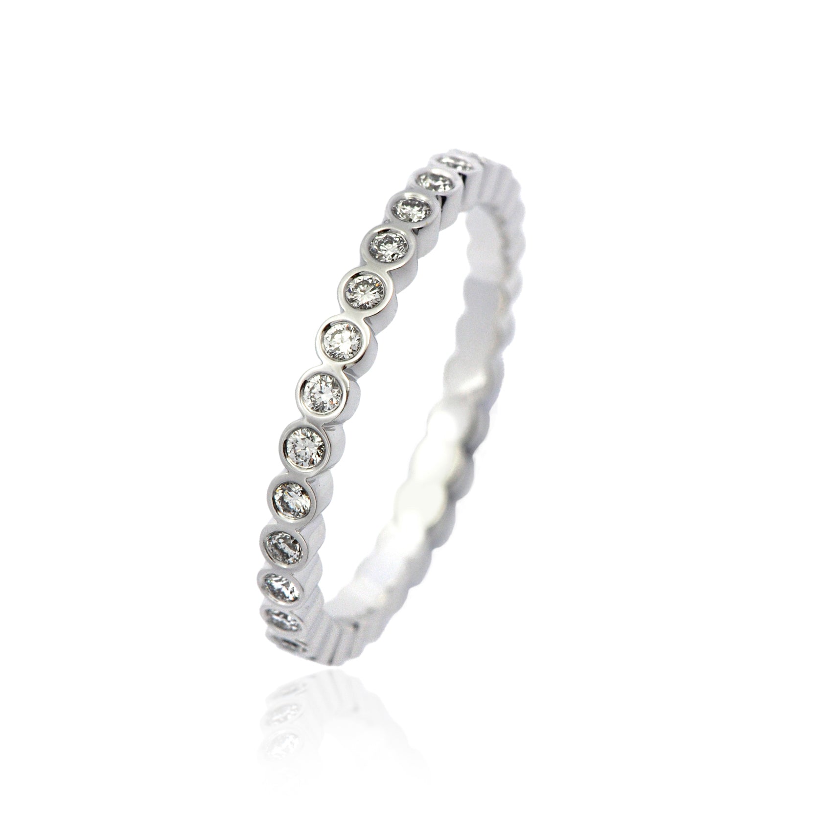 Platinum Juliet Rounds Half Set Ring