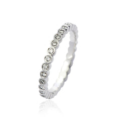 Platinum Juliet Rounds Half Set Ring