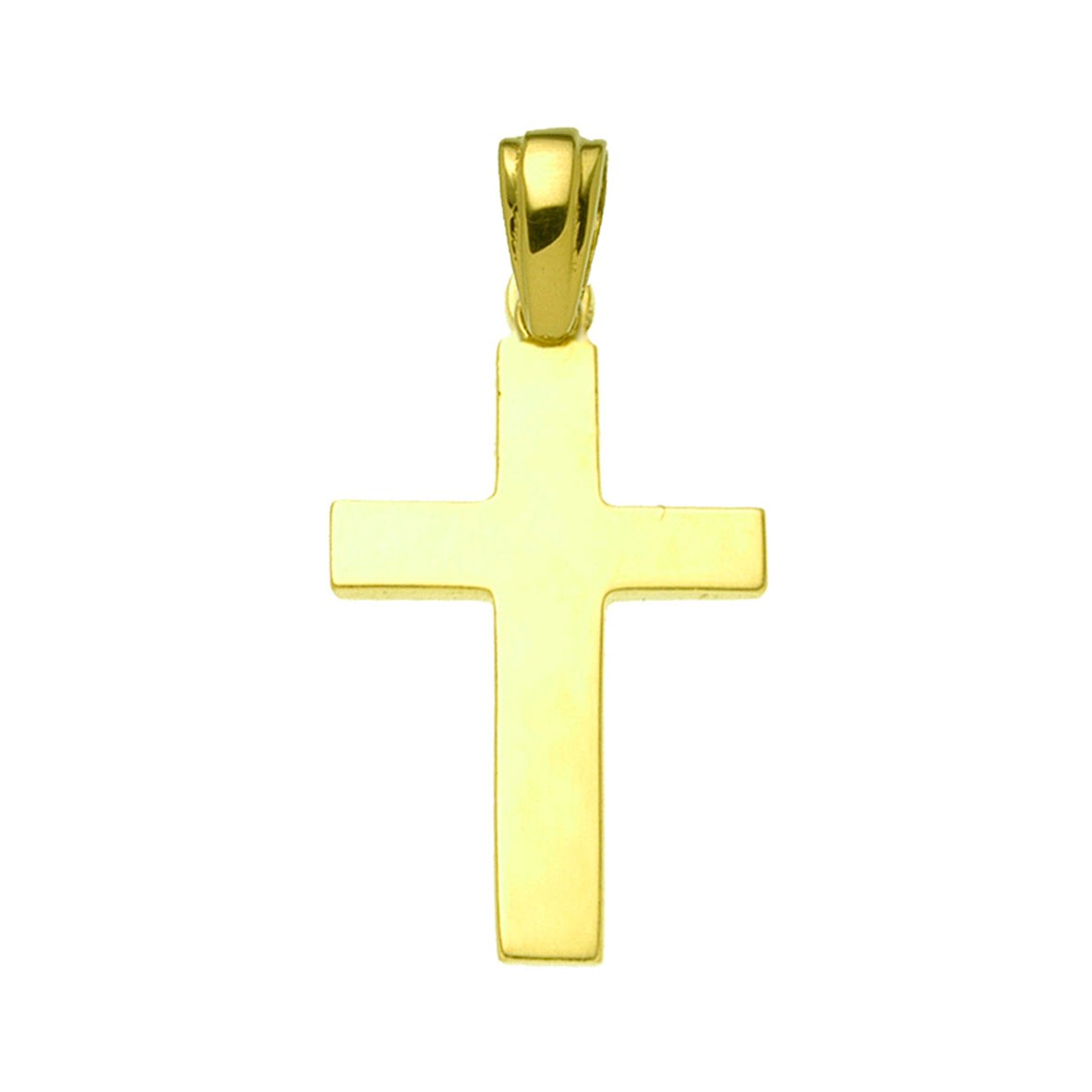 Ladies 9ct Yellow Gold Plain Polished Small Cross