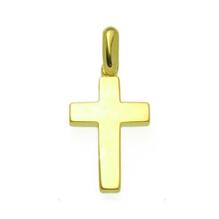 Ladies 9ct Yellow Gold Plain Cross