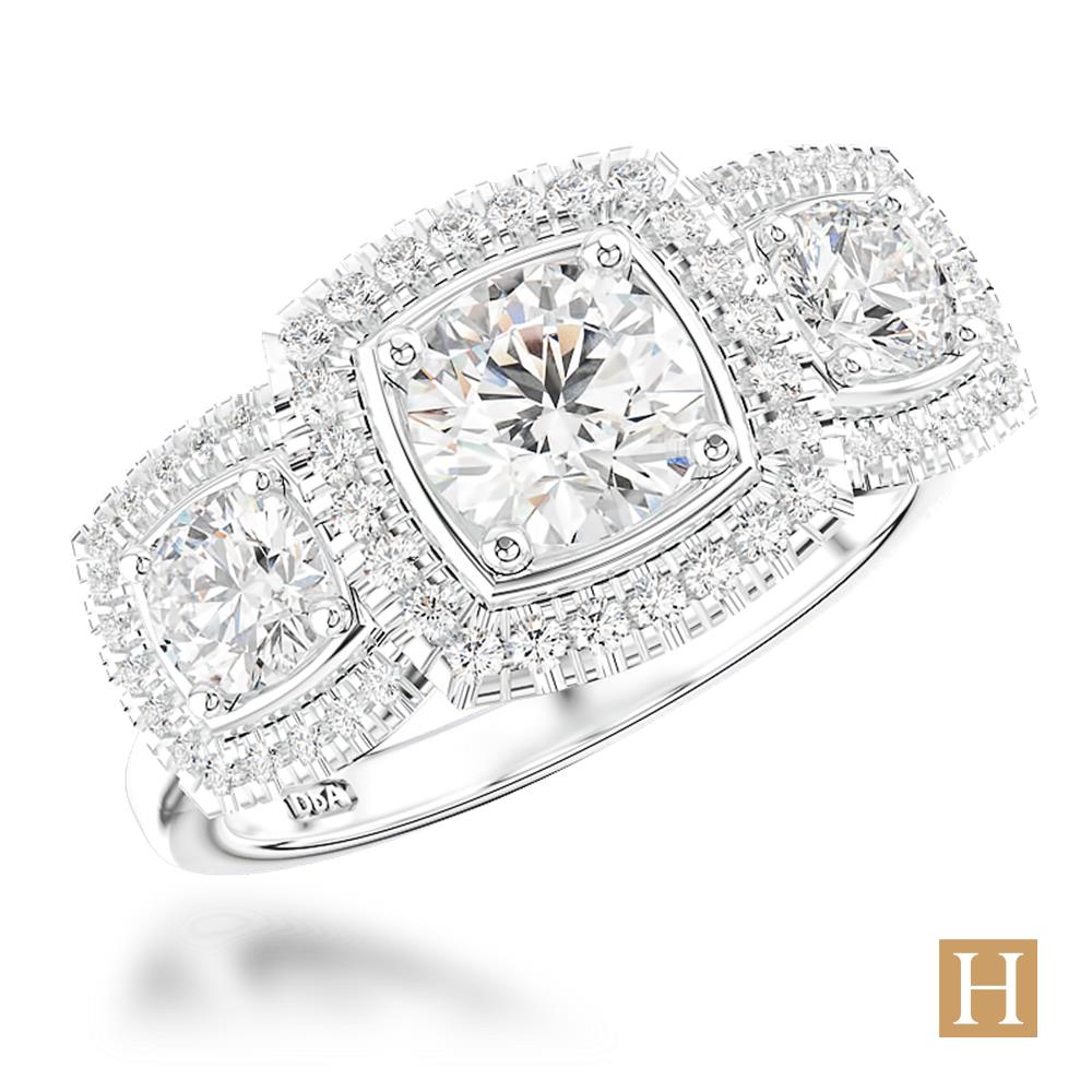 Platinum Inisheer Brava 3 Engagement Ring