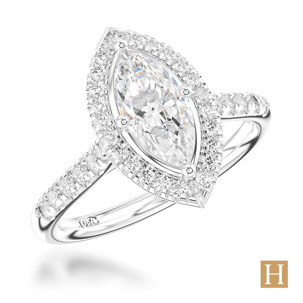 Platinum Inisheer Marquise Engagement Ring