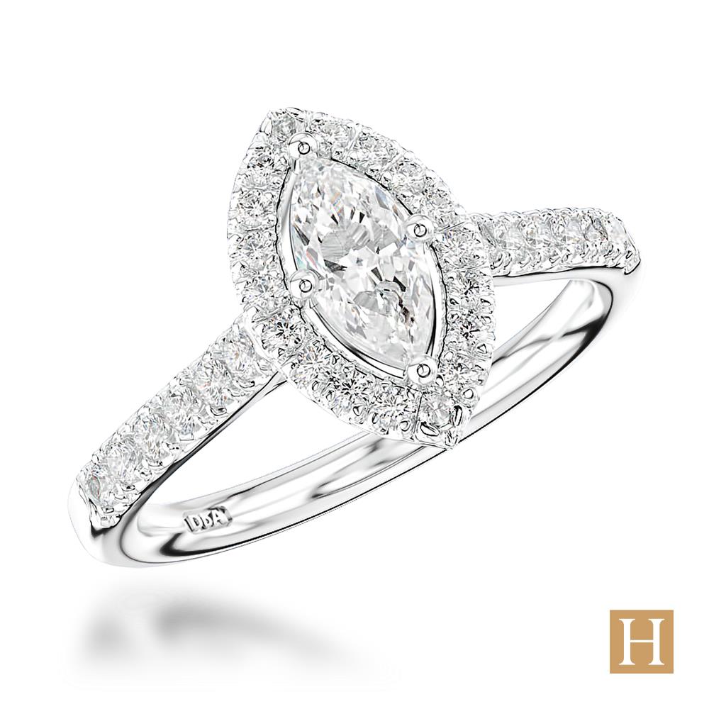 Platinum Inisheer Marquise Engagement Ring