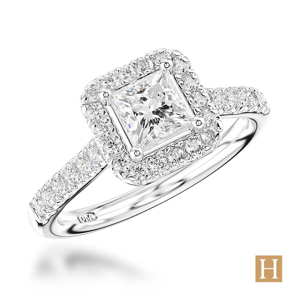 Platinum Inisheer Princess Engagement Ring