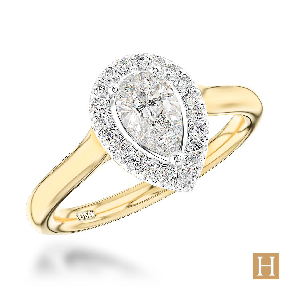 Yellow Gold Inisheer Pure Pear Engagement Ring