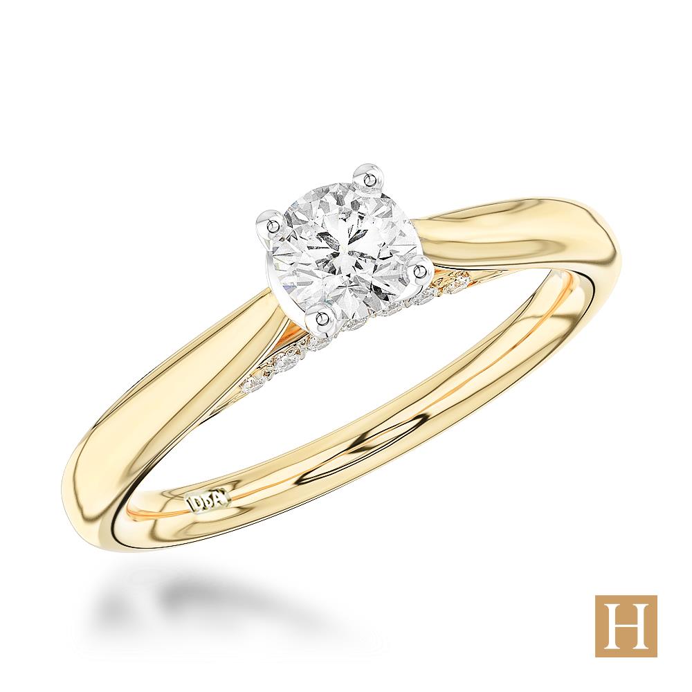Yellow Gold Oxford Engagement Ring