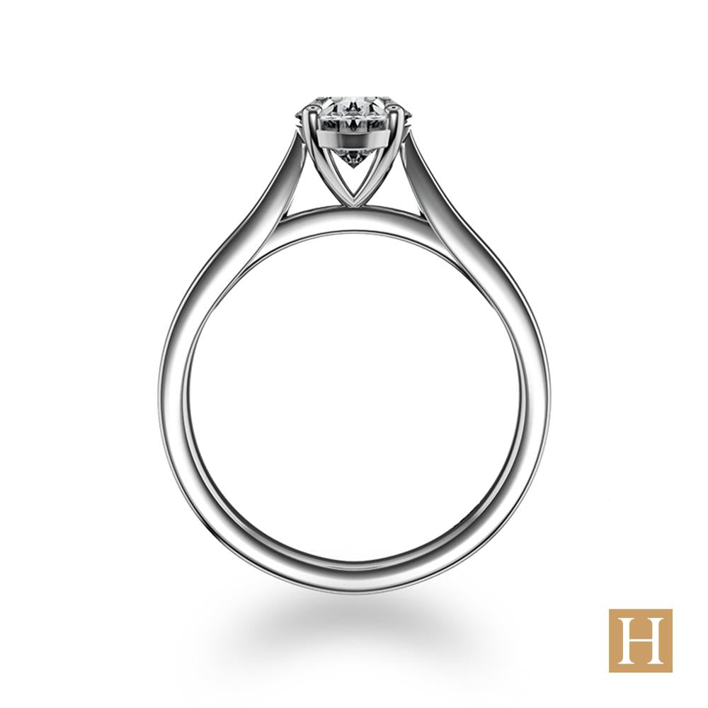 Platinum Classic Oval Engagement Ring