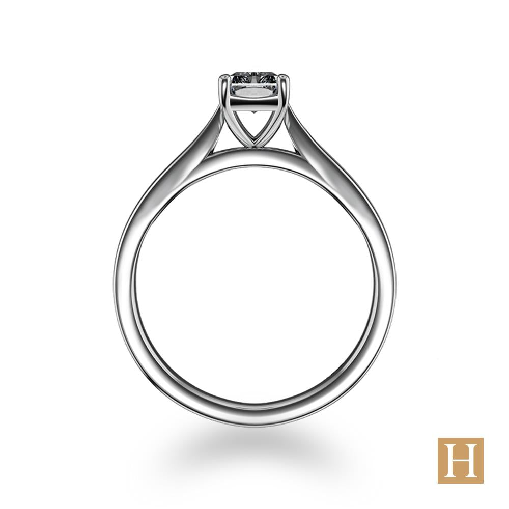 Platinum Classic Radiant Engagement Ring