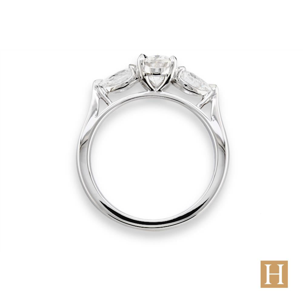 Platinum Florentine Oval Engagement Ring